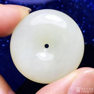 新疆和田玉!天然白玉平安扣招财转运平安无事吊坠!