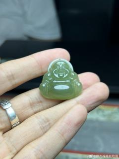 116【和田玉】湖水绿佛公吊坠
