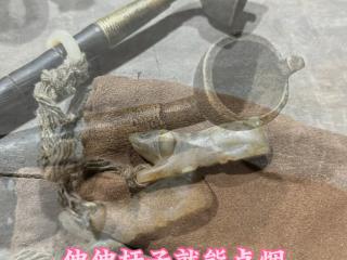 清末老烟杆,和田玉烟嘴
